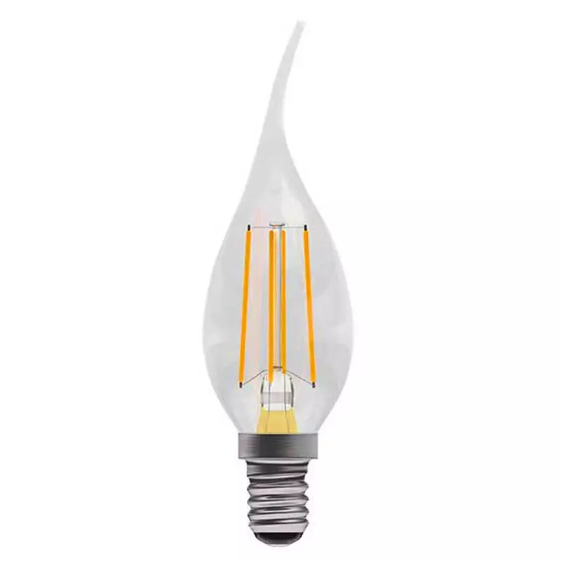 LED 4W Bent Tip Candle Light Bulb Dimmable