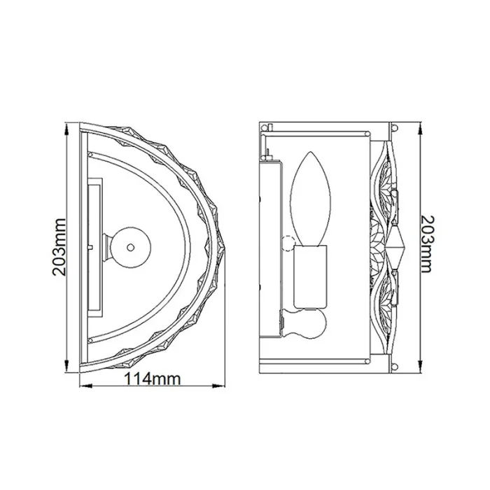 Sunflower Crystals Wall Light