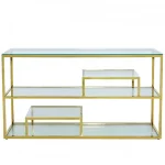 3 Tier Console Table Gold 140CM