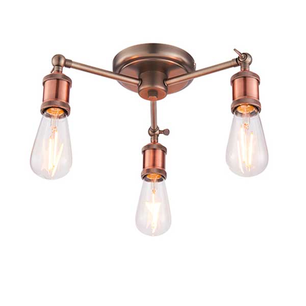 adjustable industrial semi flush ceiling pendant light