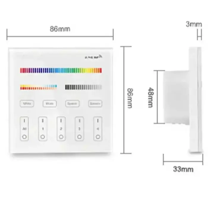 4 zone wall panel controller