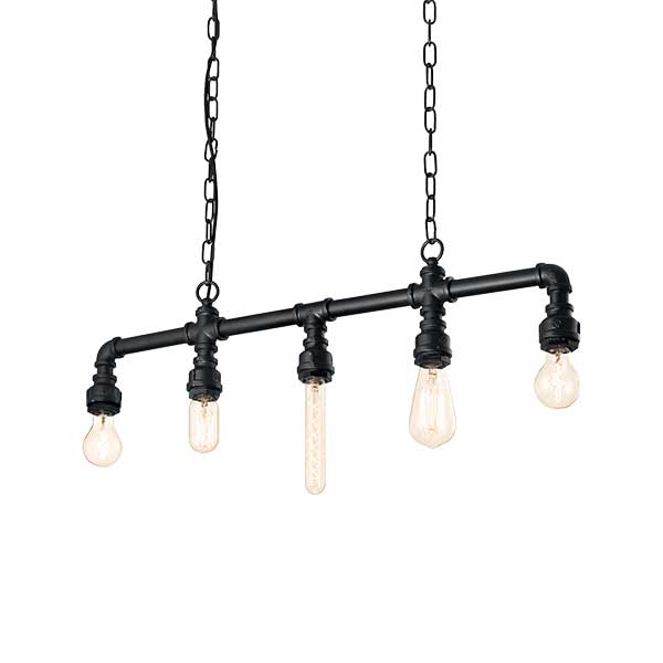 5 lights industrial pendant light