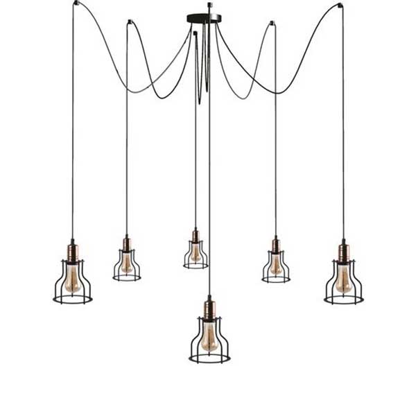 6 lights works pendant light