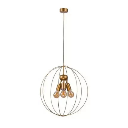 Adjustable gold pendant light