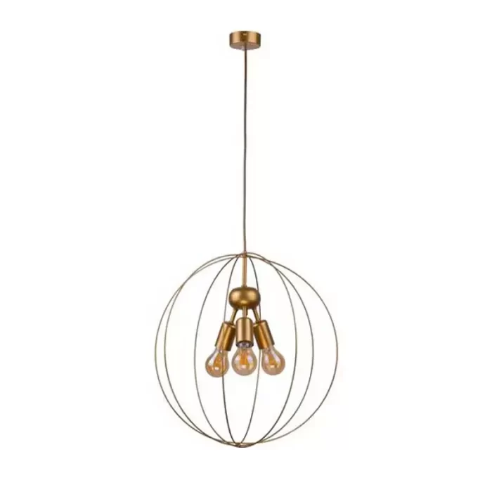 Adjustable gold pendant light