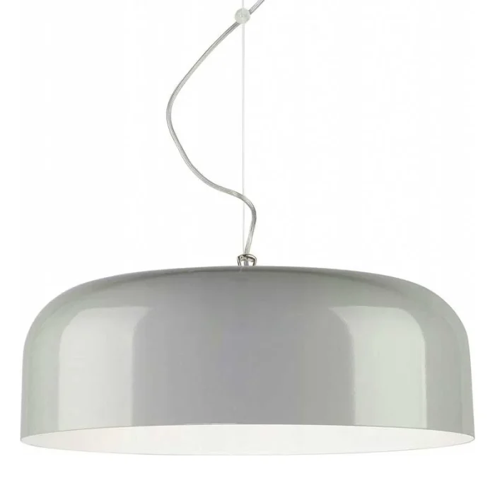 Adjustable Grey Bowl Pendant Light