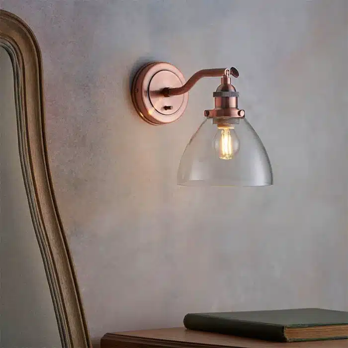 Aged Copper Adjustable Knuckle Wall Light