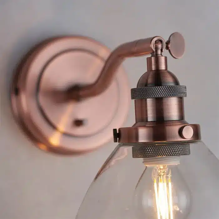 Aged Copper Adjustable Knuckle Wall Light