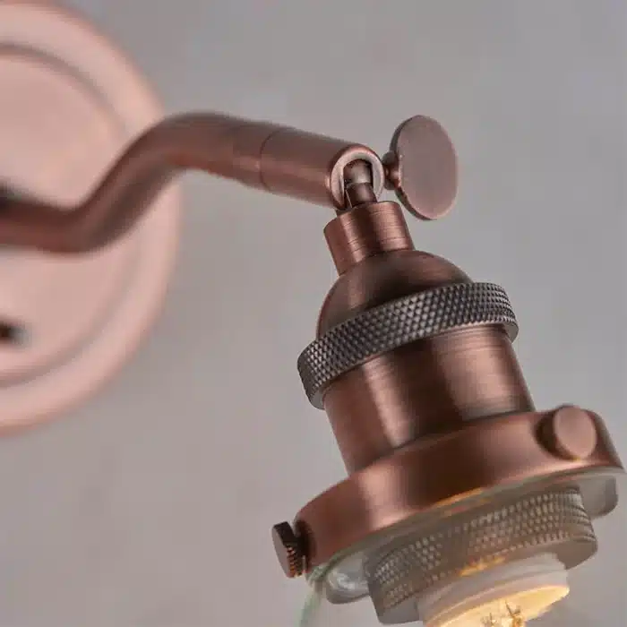 Aged Copper Adjustable Knuckle Wall Light