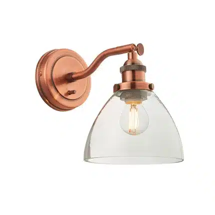 Aged Copper Adjustable Knuckle Wall Light