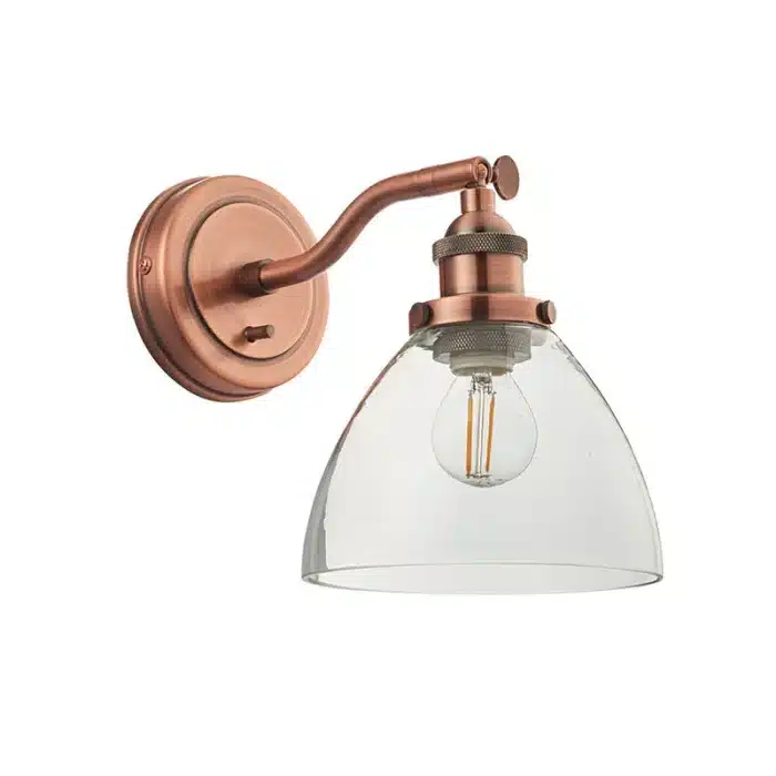 Aged Copper Adjustable Knuckle Wall Light