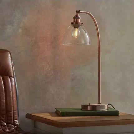 Aged Copper Adjustable Table Lamp