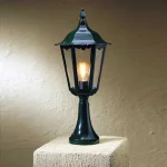 Aluminium Green Outdoor Pillar Light