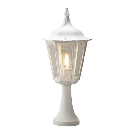 Aluminium Matt White Outdoor Pillar Light