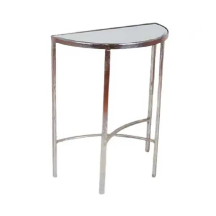 Ant Silver Half Side End Table