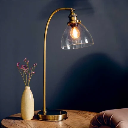 Antique Brass Adjustable Table Lamp