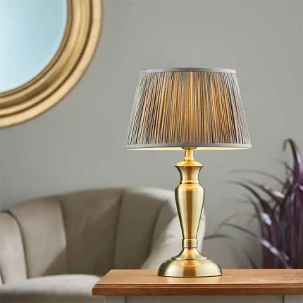 Antique Brass Medium Traditional Table Lamp