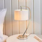 Arched Bright Nickel Table Lamp