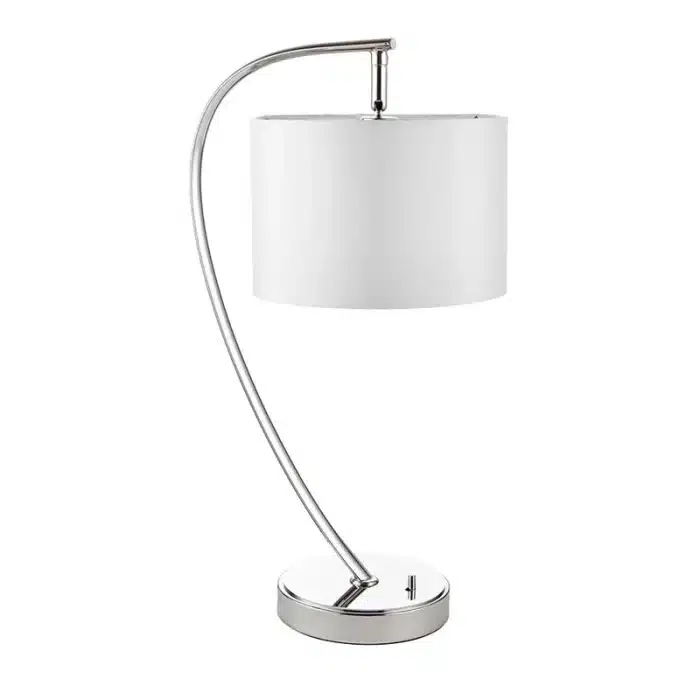 Arched Bright Nickel Table Lamp