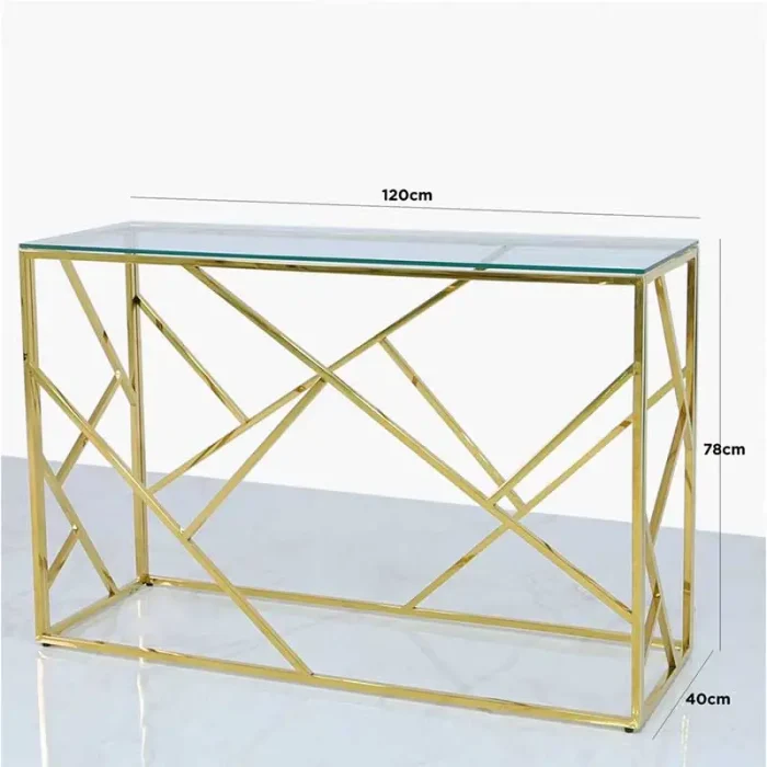 Azul Gold Console Table 120CM