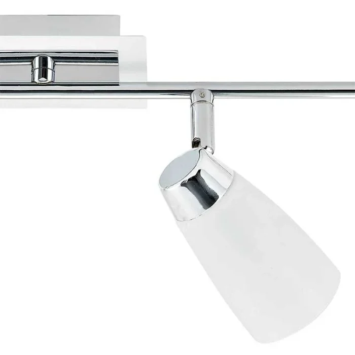 Bar Polished Chrome Ceiling Spotlight White