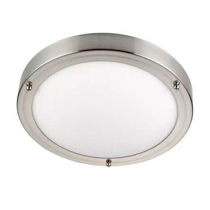 Bathroom Ceiling Light in Satin Nickel