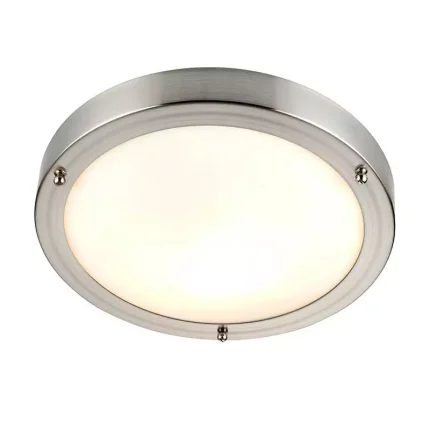 Bathroom Ceiling Light in Satin Nickel