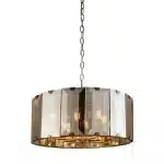 Bevelled Smoke Glass Pendant Light