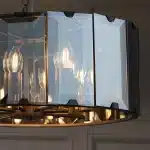 Bevelled Smoke Glass Pendant Light