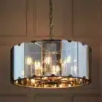 Bevelled Smoke Glass Pendant Light