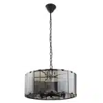 Bevelled Smoke Glass Pendant Light