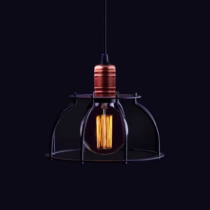 Black Cage Design Pendant Light