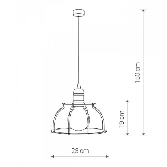 Black Cage Design Pendant Light