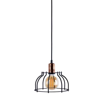 Black Cage Design Pendant Light