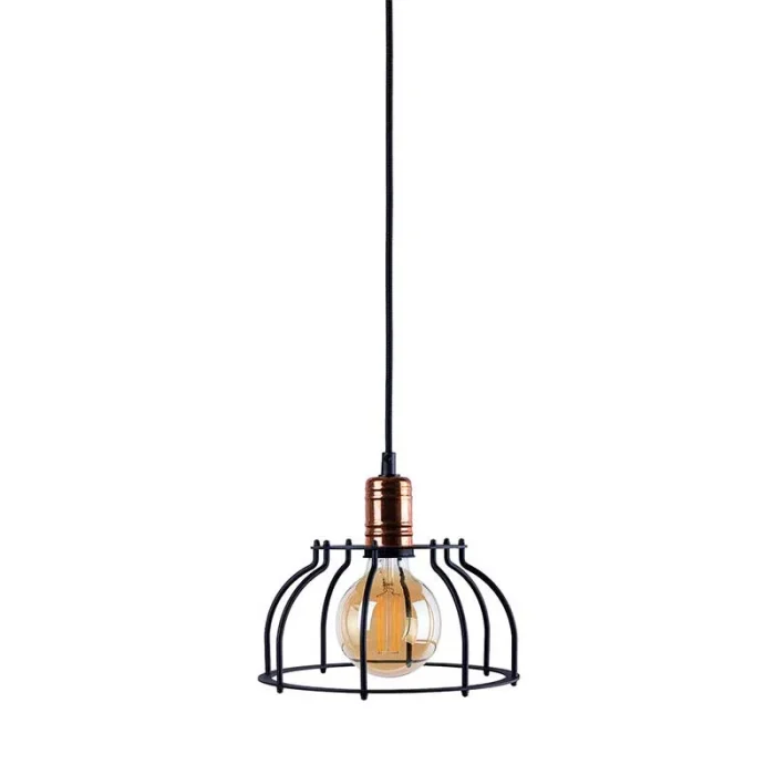 Black Cage Design Pendant Light