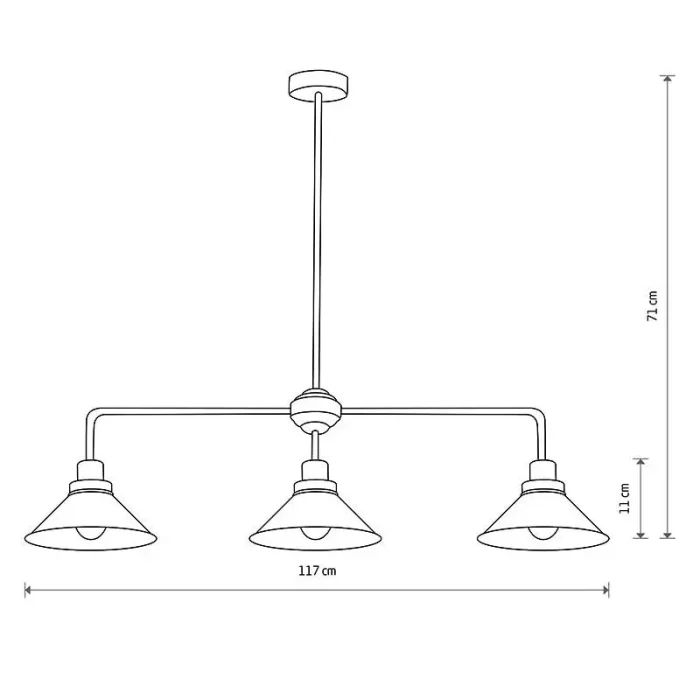 Black Ceiling Light With White Inner