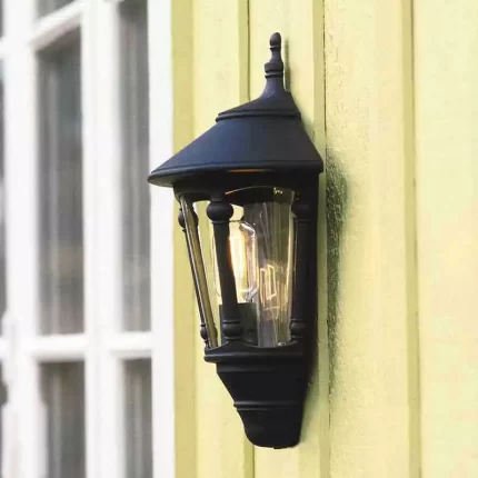 Black Flush Outdoor Wall Light