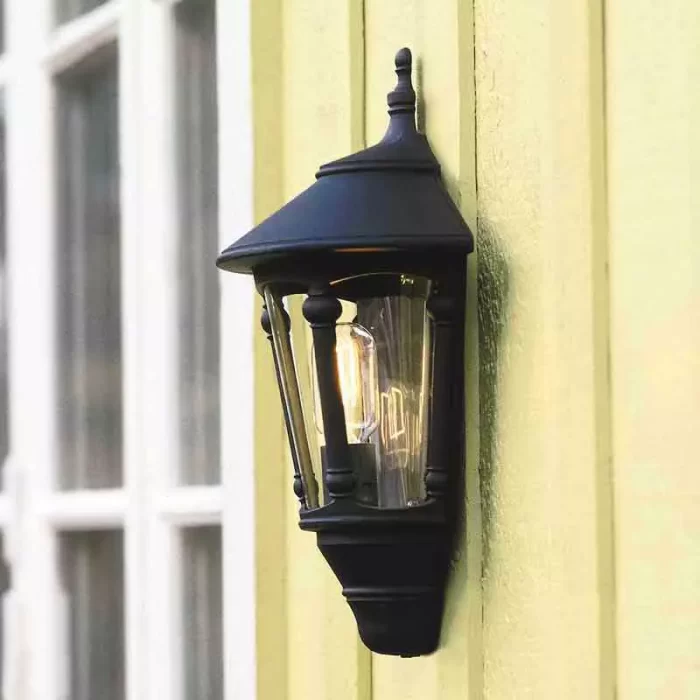 Black Flush Outdoor Wall Light