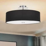 Ceiling pendant light with black shade