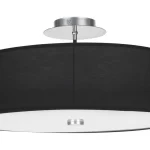 Ceiling pendant light with black shade