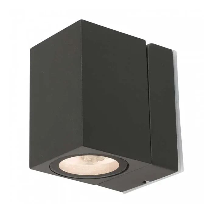 Black Square Aluminium Outdoor Wall Light