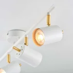 Brass Bar Ceiling Spotlight in White