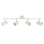 Brass Bar Ceiling Spotlight in White