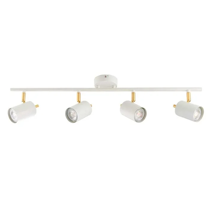 Brass Bar Ceiling Spotlight in White