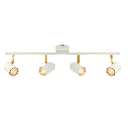 Brass Bar Ceiling Spotlight in White