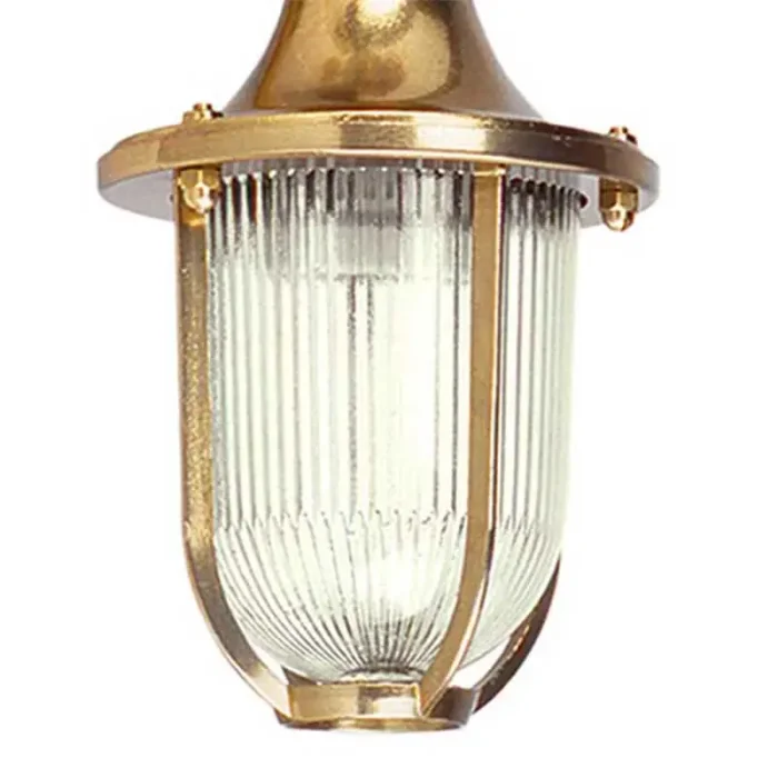 Nautical style brass down coastal wall light