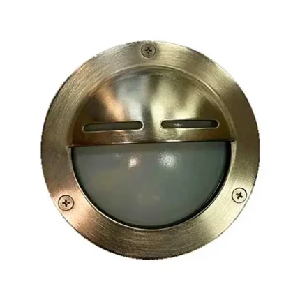 Brass Round Outdoor Wall Light