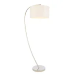 Arc floor lamp in bright nickel finish