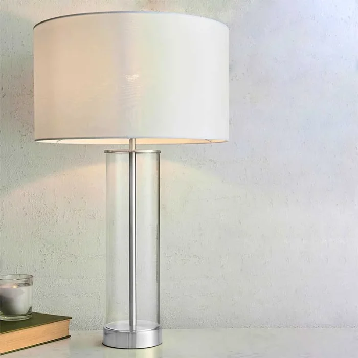 Bright Nickel Table Lamp