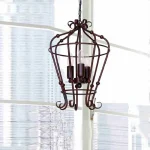 Brown Cage Pendant Light